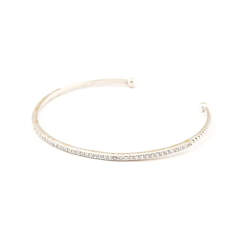 Princess Collection: White Gold Bangle